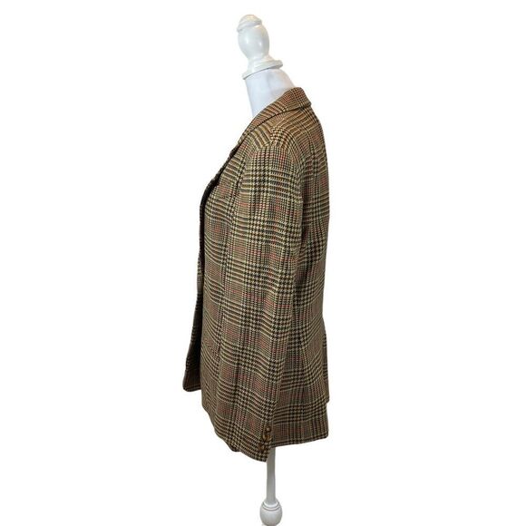 Vintage David Brooks 100% Wool Houndstooth‎ Blazer Size 8 - Picture 5 of 16